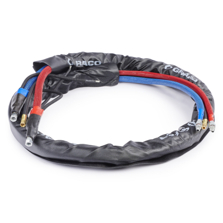 25P773 - 20 ft x 1/4 in High Flex Whip Hose, 3500 psi, Without Cable, Xtreme-Wrap, Reactor 1 & 2